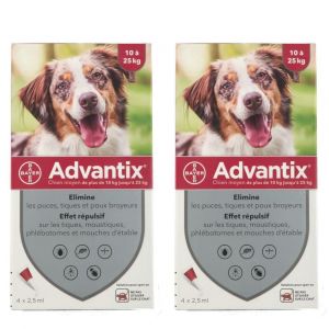 Advantix Chien moyen de 10 kg - 25 kg