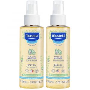 mustela&reg; b&eacute;b&eacute; Huile de massage en spray pour peau normale