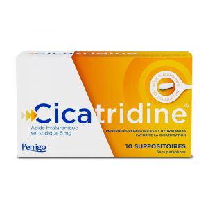 Cicatridine 10 Suppositoires &agrave; l&rsquo;Acide Hyaluronique, Cicatrisation Anale, H&eacute;morro&iuml;des