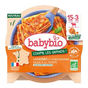 Babybio Lasagnes &agrave; la bolognaise boeuf et tomate de Nouvelle Aquitaine