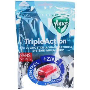Vicks Triple Action Menthol + Zinc + Vitamine C