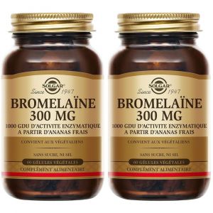 Solgar Brom&eacute;la&iuml;ne &ndash; Extrait d&rsquo;ananas 300 mg avec 1000 GDU enzymatiques