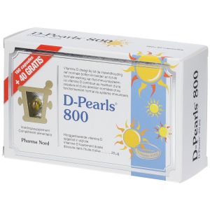 Pharma Nord D-Pearls 800 160 + 40 comprimés Gratuits | vitamine D | Immunité + Os & dents