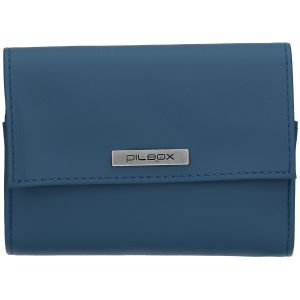 Pilbox Liberty Fauve/Petrole - Pilulier hebdomadaire - 4 compartiments par jour - s&eacute;curit&eacute; nuit