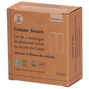 Comme Avant Recharges déodorant solide -  Abricot & Fleurs de cerisier
