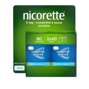 Nicorette&reg; Comprim&eacute; &agrave; sucer Menthe Intense 2 mg / BT 80