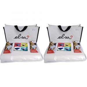 Elsa Coussin pour la nuque 50 x 9 cm Taie en coton Blanc