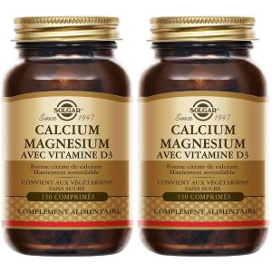 Solgar Calcium Magn&eacute;sium Vitamine D3 - Os et Cartilages - Vitalit&eacute; - 150 comprim&eacute;s