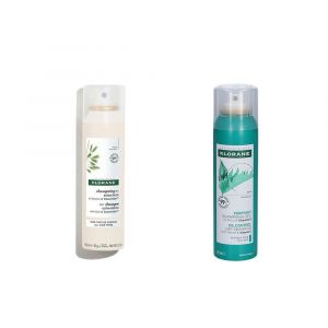 Klorane&reg; Shampooing sec &agrave; l'ortie bio pour cheveux gras + Klorane&reg; Shampooing &agrave; l'avoine et aux c&eacute;ramides