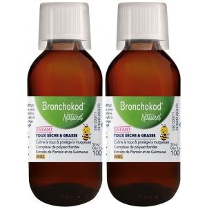 Bronchokod Naturel Enfant Toux Seche & Grasse - D&egrave;s 1 an - Go&ucirc;t orange - Flacon 100 ml