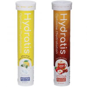 Hydratis Pastilles Hydratation Electrolytes Citron/Fleurs de Sureau + Pomme Cannelle