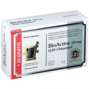Pharma Nord BioActive Q10 50mg 60 + 20 capsules Gratuites | ubiquinol | Énergie