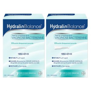 Hydralin Balance Gel Vaginal contre Vaginose bact&eacute;rienne Triple Action 7 tubes