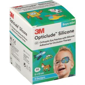 Opticlude Silicone Pansement Orthoptique Mini Boys 5cm x 6xm 2737Pb50