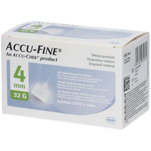 Accu Fine® Aiguilles stériles 4 mm (32G)