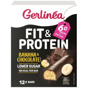 Gerlin&eacute;a Carb Reduced - High Protein Barres Chocolat & Banane