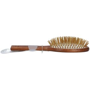 nippes Solingen Brosse à cheveux pneumatique, picots en bois, grand ovale, hêtre