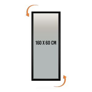 Cadre Clic-Clac angle 90° 160 x 60 cm - Noir