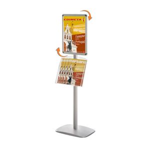 Porte-affiches / Porte-messages Cadro-Clic® 1 porte-affiche A3 et 1 étagère