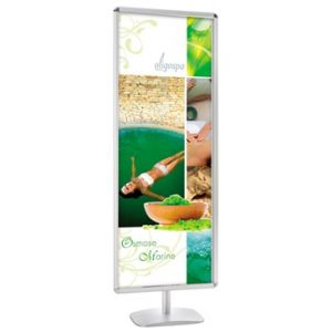 Porte-affiches / Porte-messages H180 cm complet avec 1 cadre 160 x 60 cm