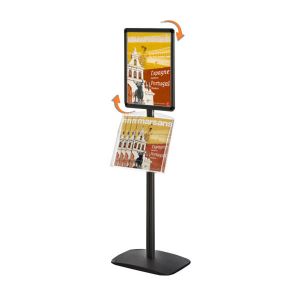Porte-affiches / Porte-messages Cadro-Clic® 1 porte-affiche A3 et 1 étagère