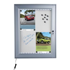Vitrine LED Intérieur / Extérieur fond métal 4 feuilles