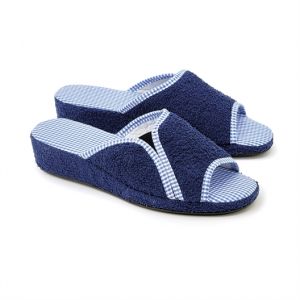 Mules &eacute;ponge vichy Bleu - taille 37