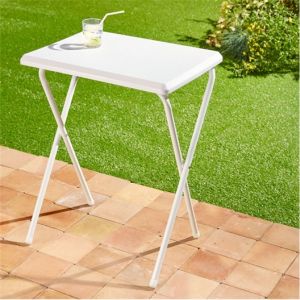 Petite table d'appoint pliante en plastique