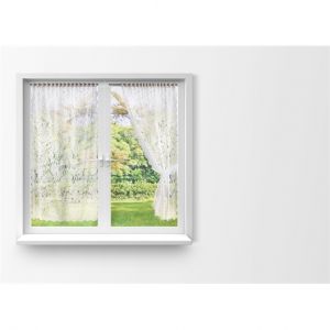Lot de 2 rideaux dentelle 60x220 cm