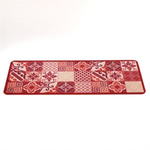 Tapis carreaux de ciment rouge 45 x 150 cm