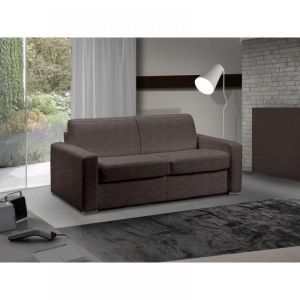 Canap&eacute; lit 2-3 places MASTER convertible EXPRESS 120 cm, microfibre taupe MATELAS 18 CM INCLUS