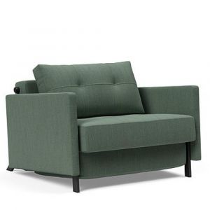 INNOVATION LIVING  Fauteuil design SOFABED CUBED 02 ARMS convertible lit 200x90cm Elegance Green