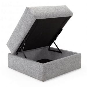 Pouf avec coffre CORNILA Twist Granite