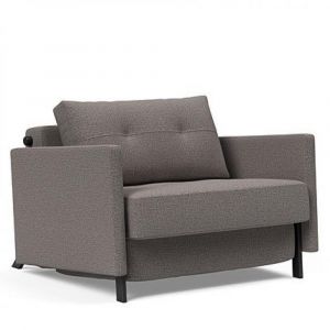 INNOVATION LIVING  Fauteuil design SOFABED CUBED 02 ARMS convertible lit 200x90cm Mixed Dance Grey