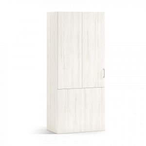 Armoire penderie 104,1 x 57,5 x 240 cm portes battantes coffre rabattable hauteur 87 cm