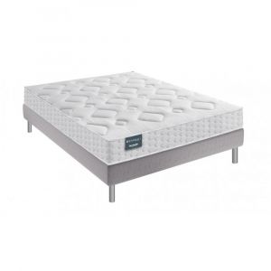 Ensemble Dunlopillo EUGEN 4 140x190 matelas mousse A&eacute;rial et Latex 24 cm sommier &agrave; lattes fixe