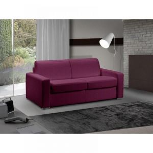 Canap&eacute; lit 2-3 places MASTER convertible EXPRESS 120 cm Tweed Cross fushia MATELAS 18 CM INCLUS