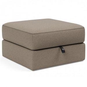 Pouf coffre  75x75cm ILB 402 tissu Mahoga Caramel Grey