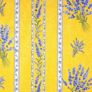 Cretonne enduite provencale valensole jaune 160cm - Mondial Tissus