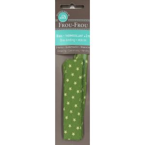 Biais thermocollant 20x2m étoiles vert pomme - Frou Frou - Mondial Tissus