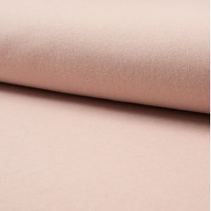 Tissu polaire coton bio duveteuse rose saumon - Mondial Tissus