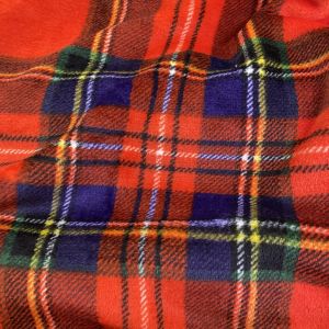 Tissu douillette imprim&eacute; tartan rouge - Mondial Tissus