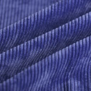 Tissu velours c&ocirc;tel&eacute; Victor bleu - MT - Mondial Tissus