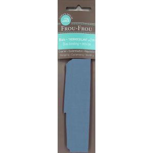 Biais thermocollant 20mmx2m uni bleu gris - Frou Frou - Mondial Tissus