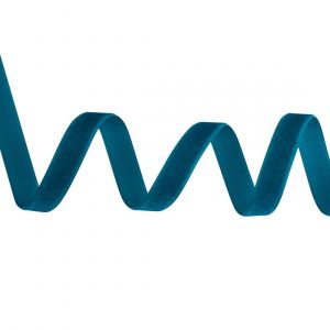 Ruban velours bleu 16mm - Mondial Tissus