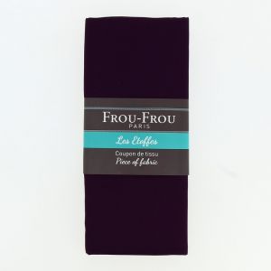 Grand coupon tissu uni 142x70cm viscose violet - Frou Frou - Mondial Tissus