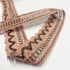 Ruban dentelle d&eacute;licat rose nude - Frou Frou - Mondial Tissus