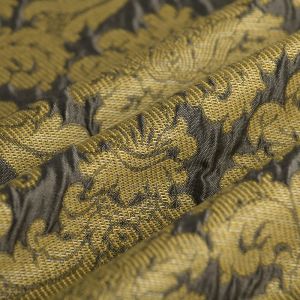 Tissu jacquard Fronsac taupe - Mondial Tissus