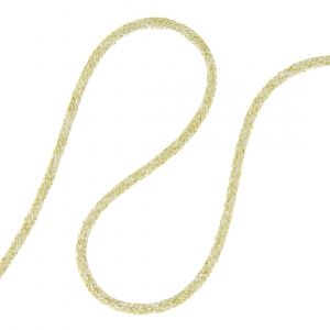 Cordon coton m&eacute;tallis&eacute; dor&eacute; blanc 2 mm - MT - Mondial Tissus