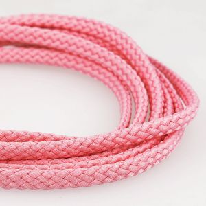 Cordon polyester 5mm rose - Mondial Tissus